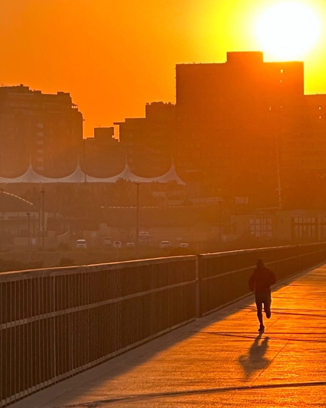 Sunset along the Durban promenade